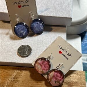 Handmade Cabochon earrings